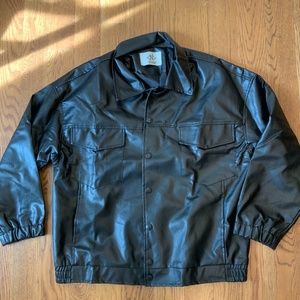 Black Faux Leather Jacket